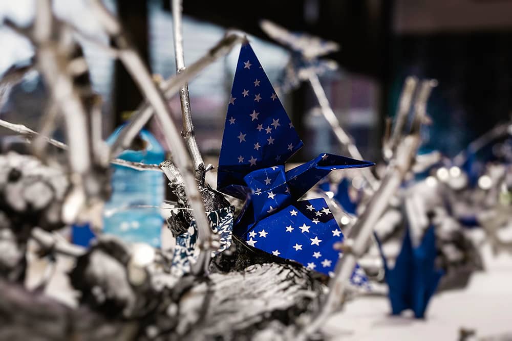 figura origami de la decoración del Evento Origami Forest