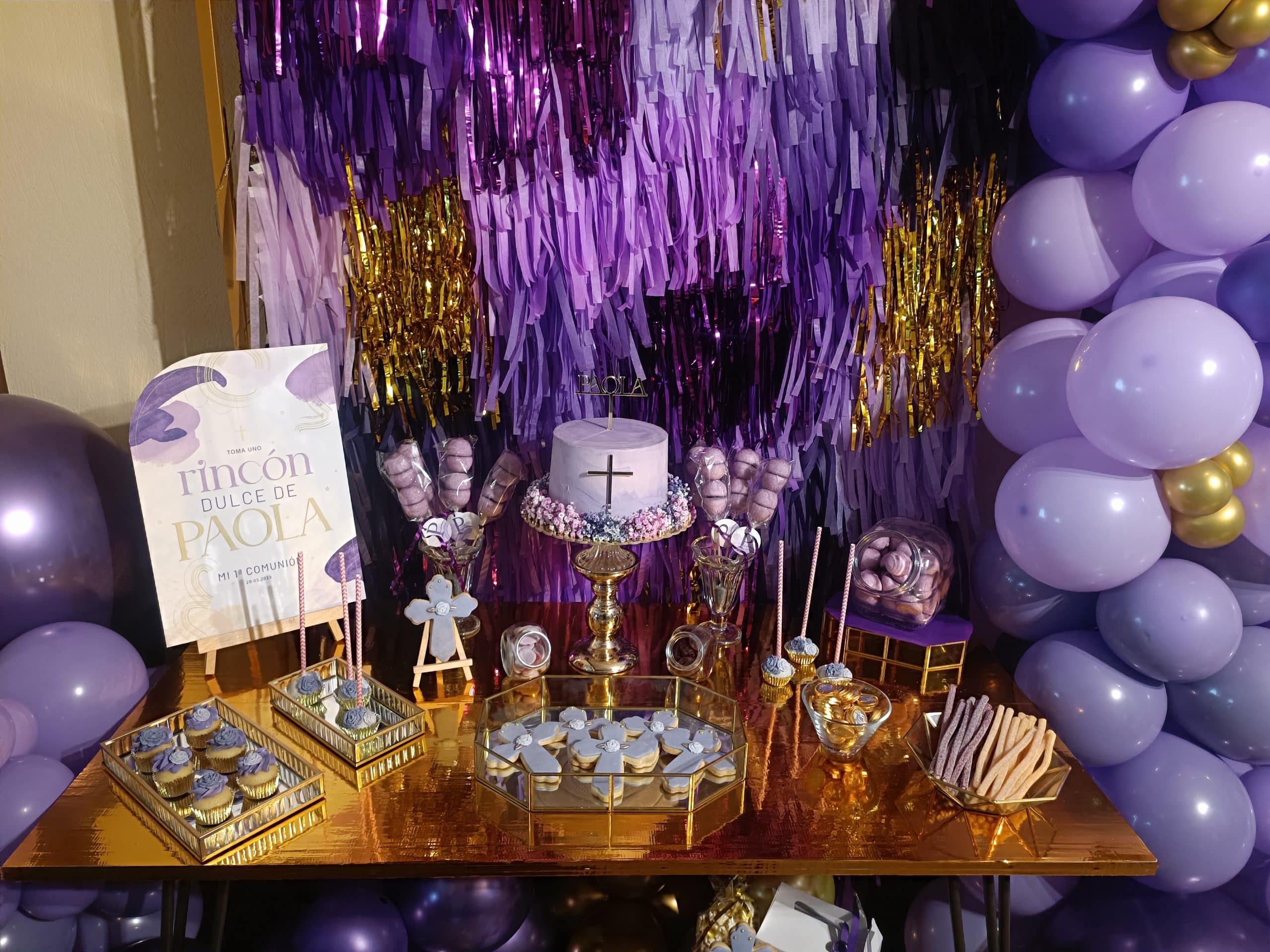 comunion niña decoracion segovia globos